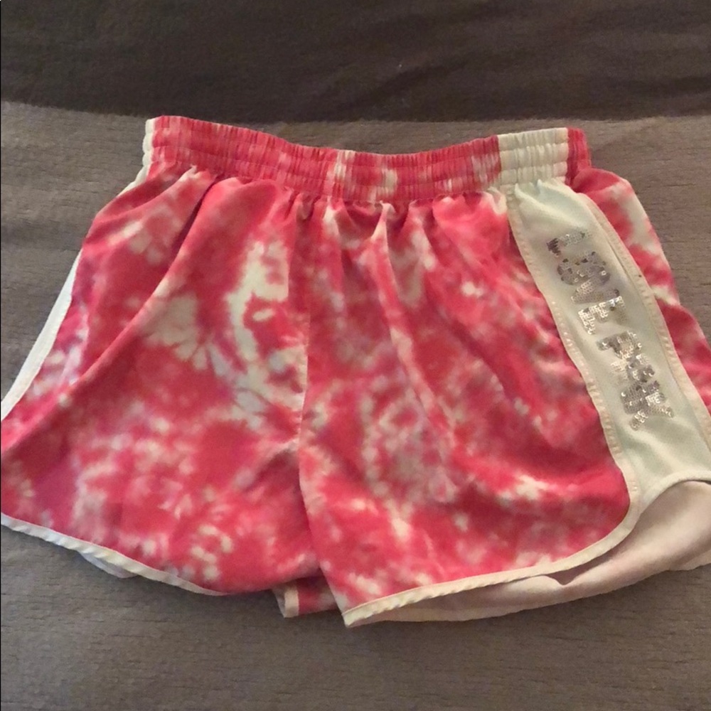 VS PINK Pink Tie-dye Running Shorts